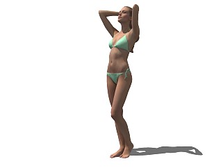 人物精品模型沙滩比基尼 (29)